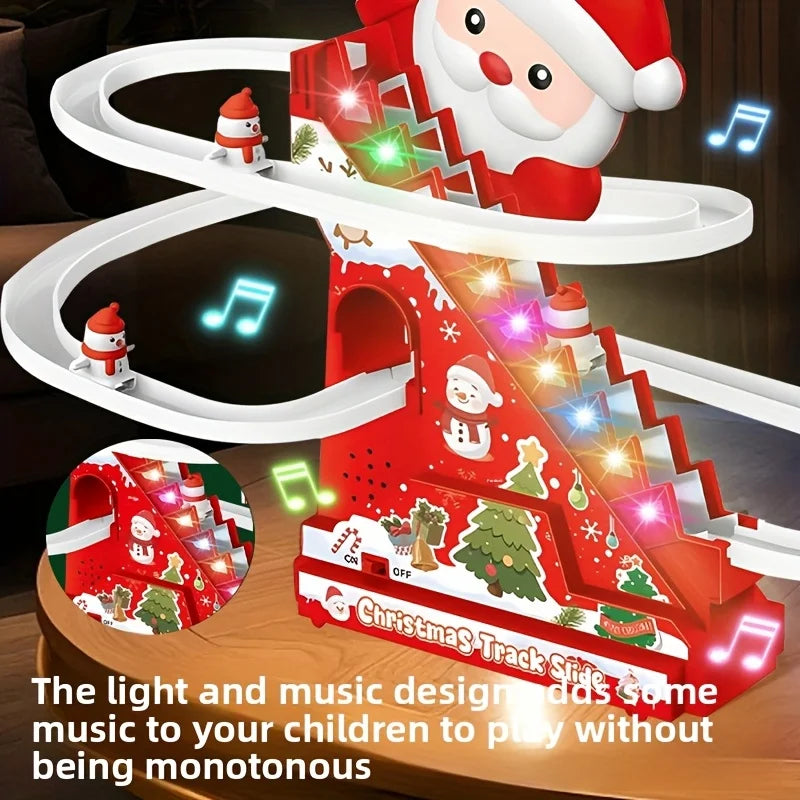 Santa Climbing Stairs Toy - Festive Christmas Decoration