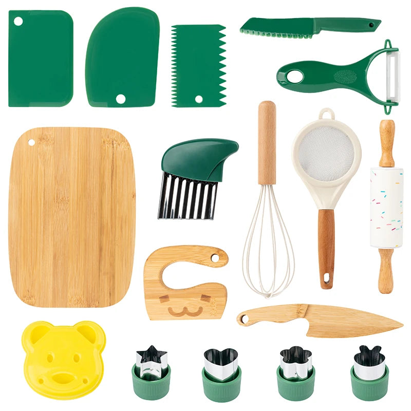 Little Chef's Wooden Kitchen & Baking Set – Cooking Tools for Kids
