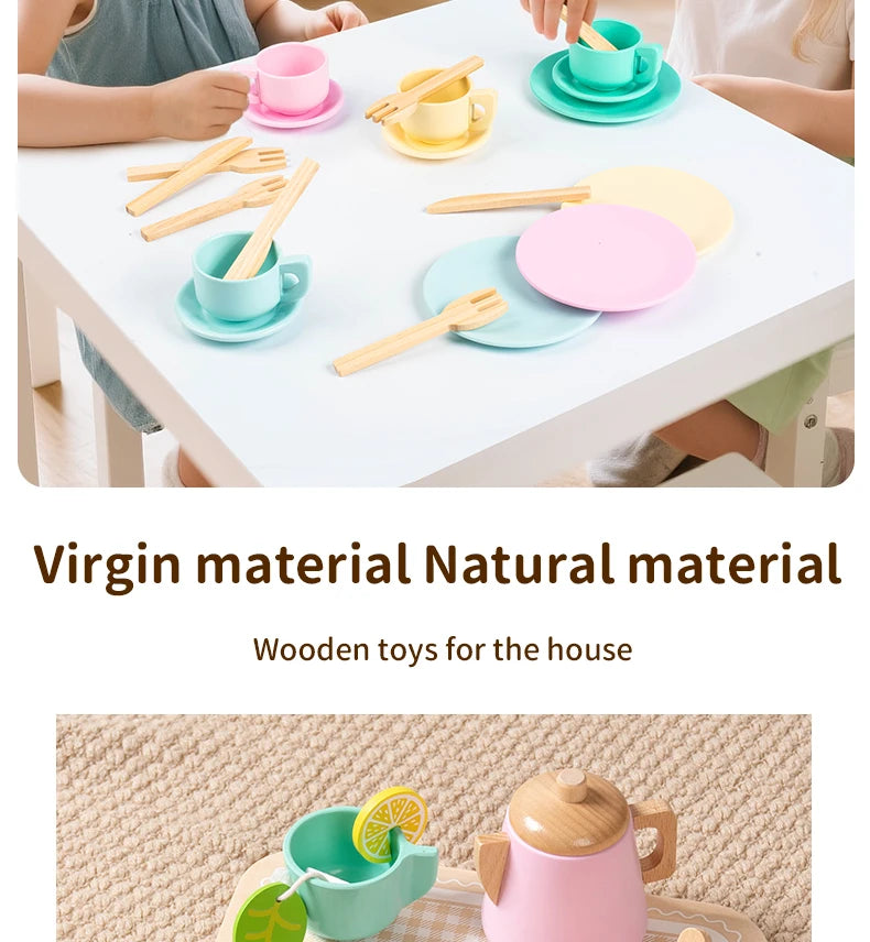 Wooden Pretend Tea Set