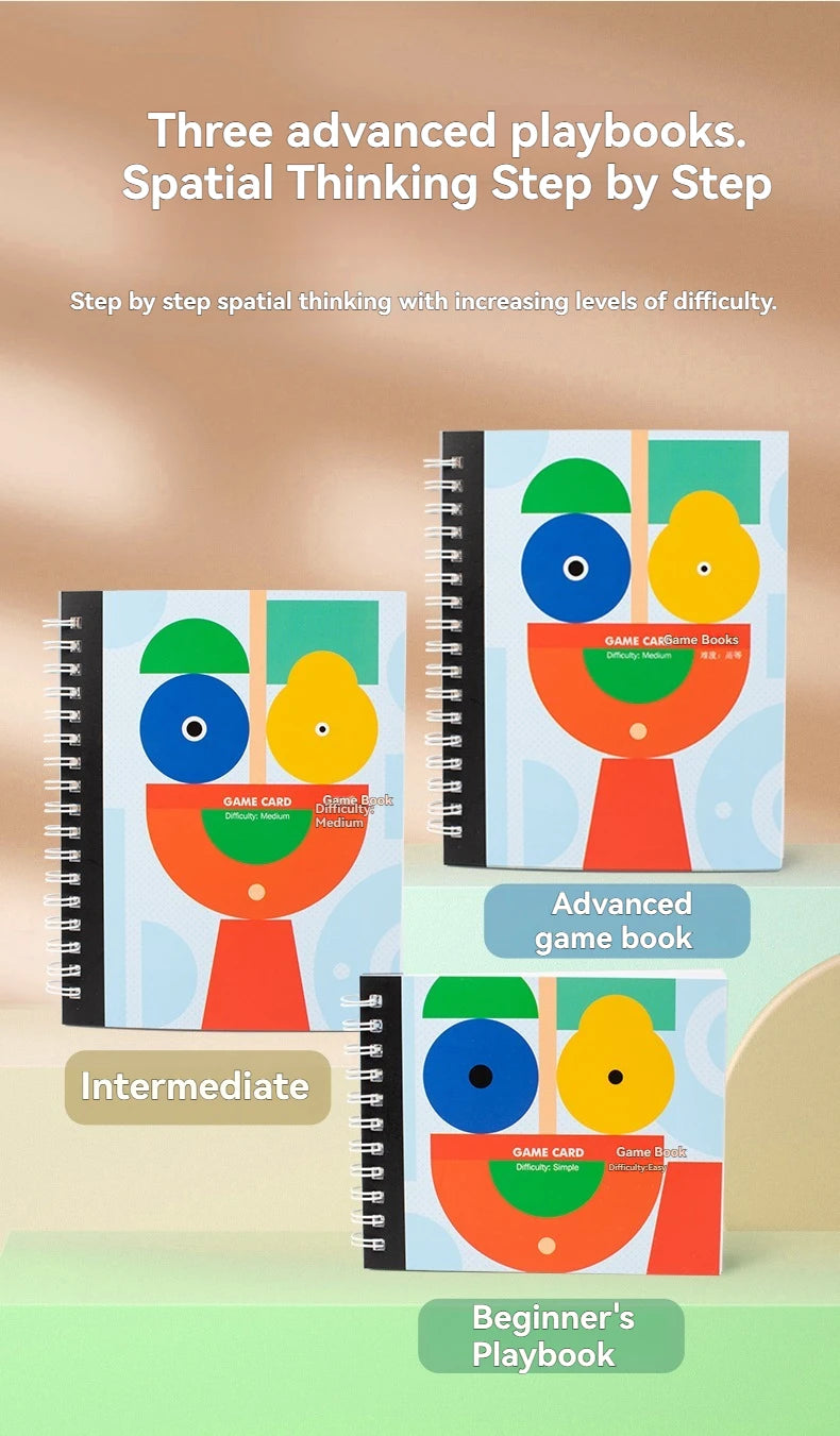 3D Shadow Puzzle Building Blocks - Wooden Projection Game