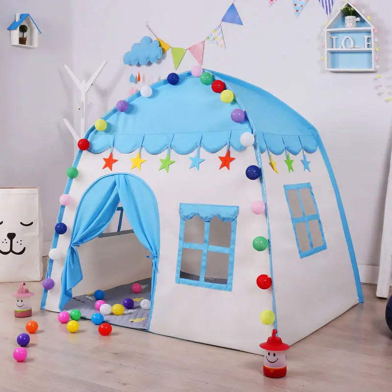 Princess Castle Tipi Tent - Foldable Indoor & Outdoor Playhouse