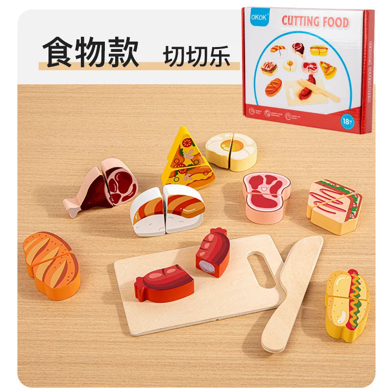 Wooden Pretend Play - Cutting Fruits & Vegetables Set