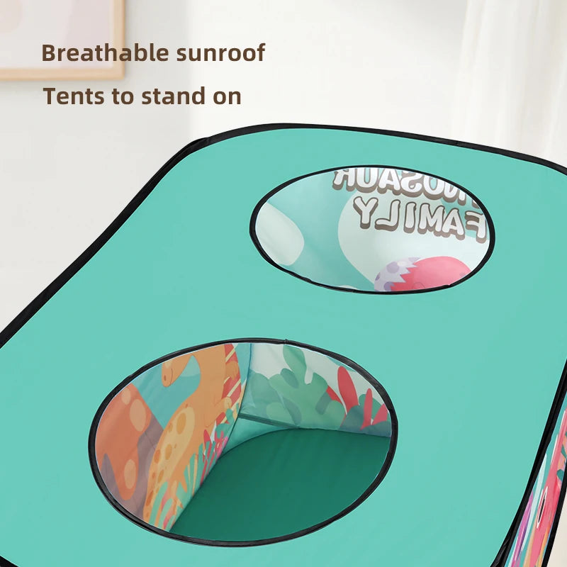 Pop-Up Play Tent - No Assembly Foldable Playhouse for Indoor & Outdoor Fun