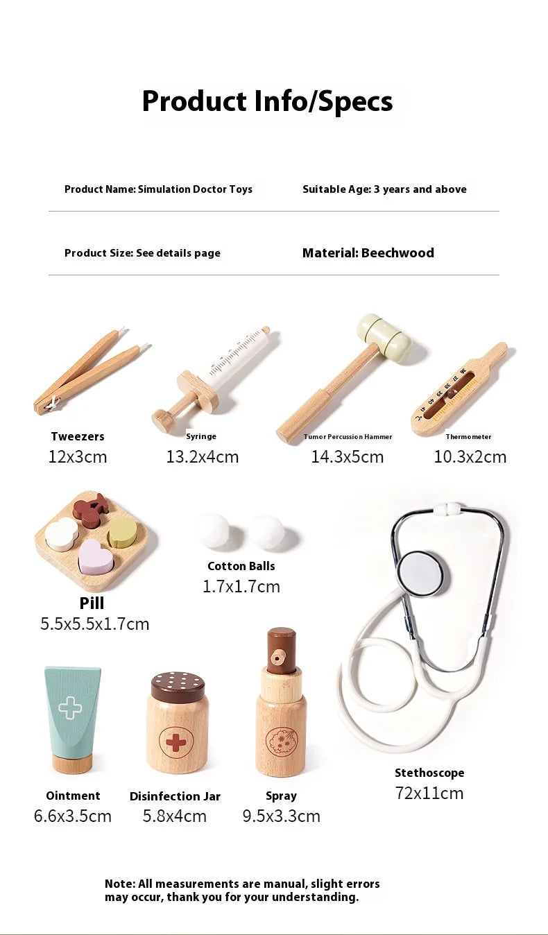 Wooden Doctor Play Set