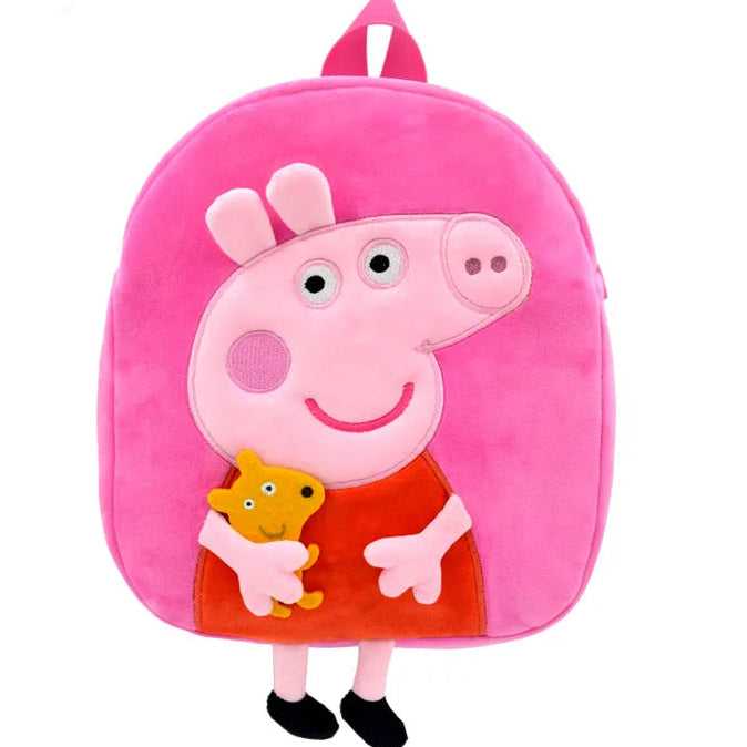 Peppa Pig Plush Backpack - Kindergarten School Bag 19cm