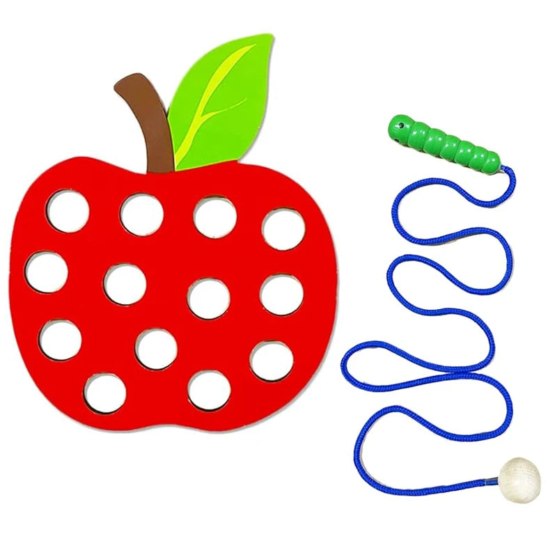 Wooden Fruit Lacing Toy