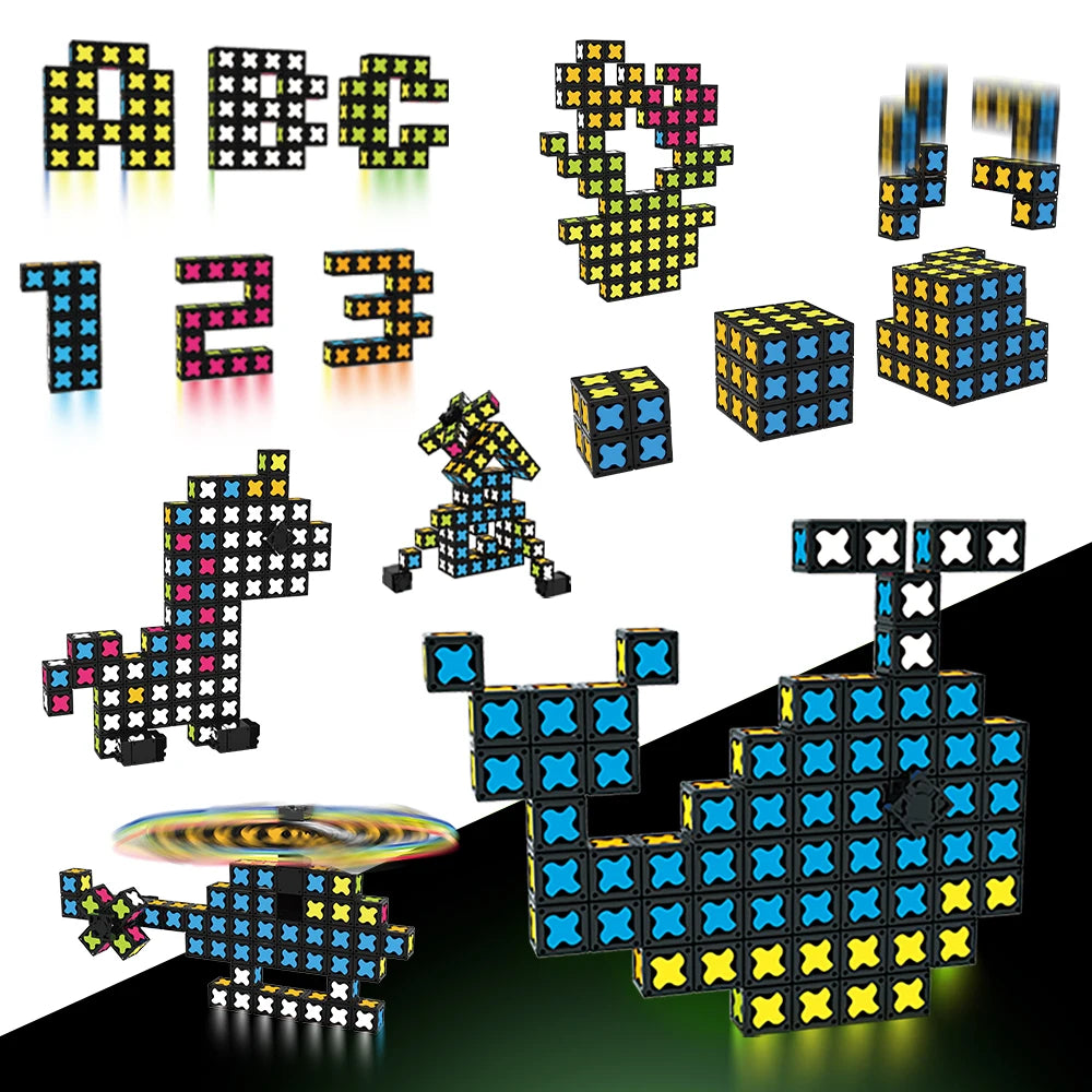 2-in-1 Magnetic Fidget Spinner & Cube - Transformable Stress Toy