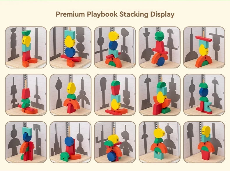 3D Shadow Puzzle Building Blocks - Wooden Projection Game