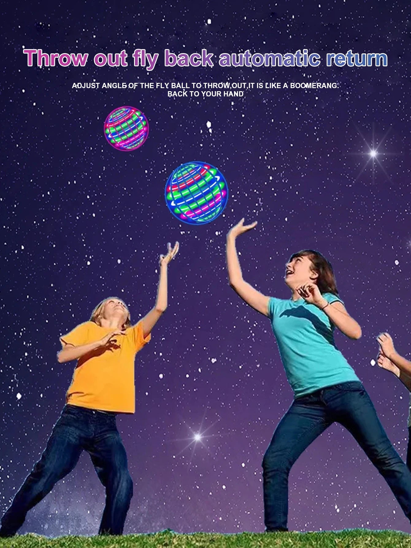 Gravity-Defying Flying Ball - LED Magic Boomerang Toy