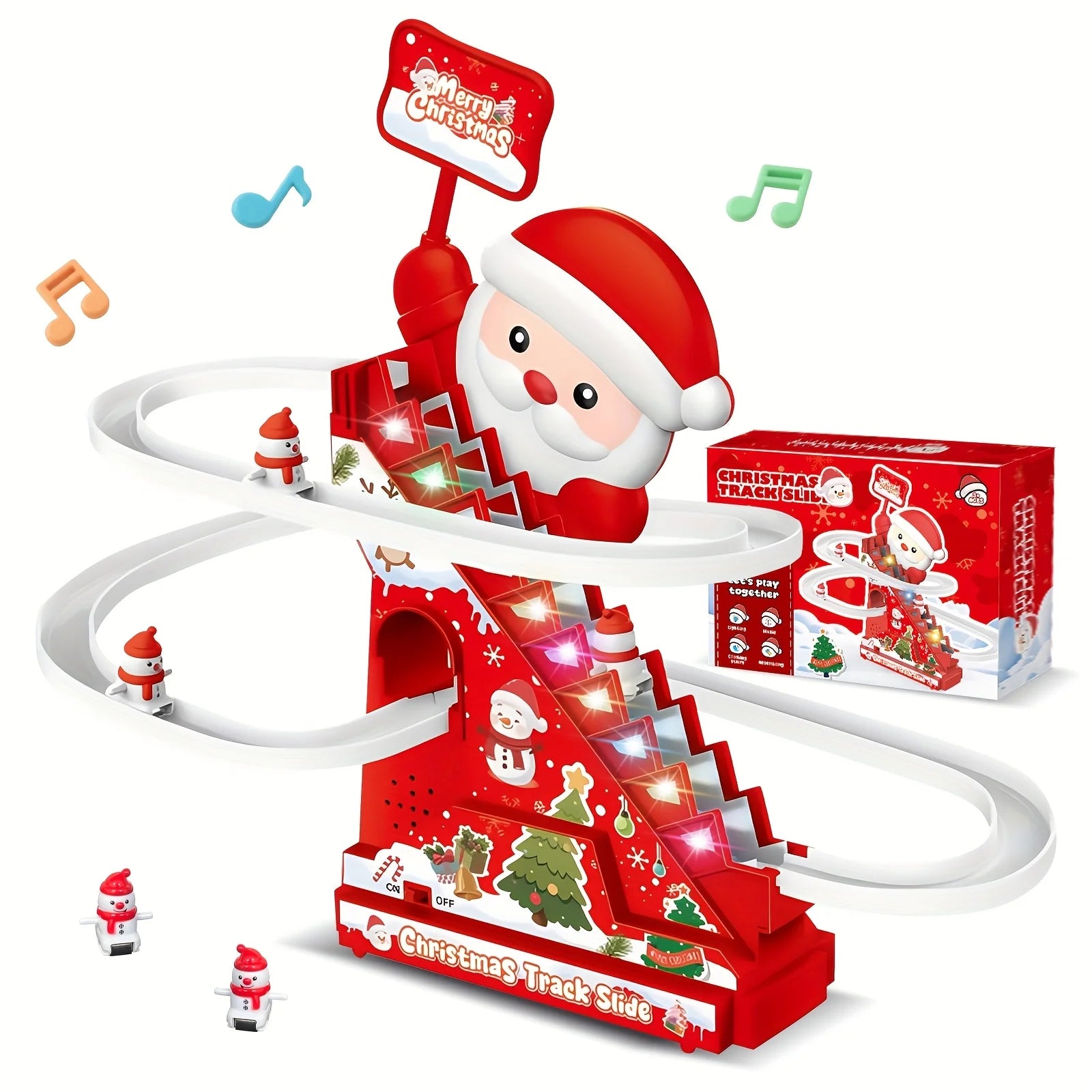 Santa Climbing Stairs Toy - Festive Christmas Decoration