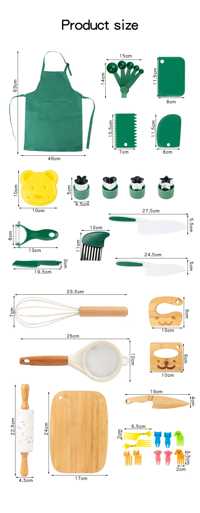 Little Chef's Wooden Kitchen & Baking Set – Cooking Tools for Kids