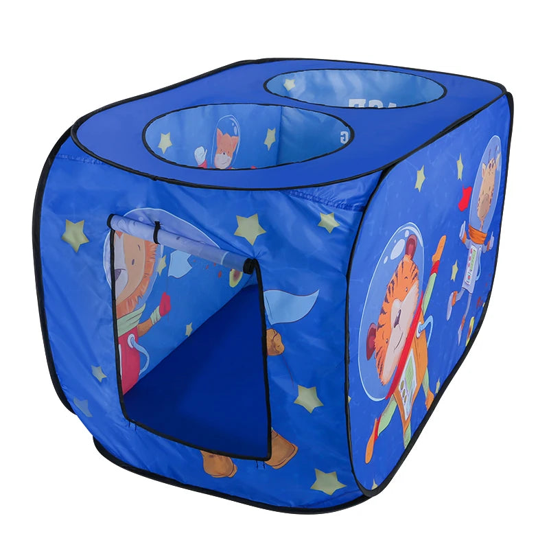 Pop-Up Play Tent - No Assembly Foldable Playhouse for Indoor & Outdoor Fun