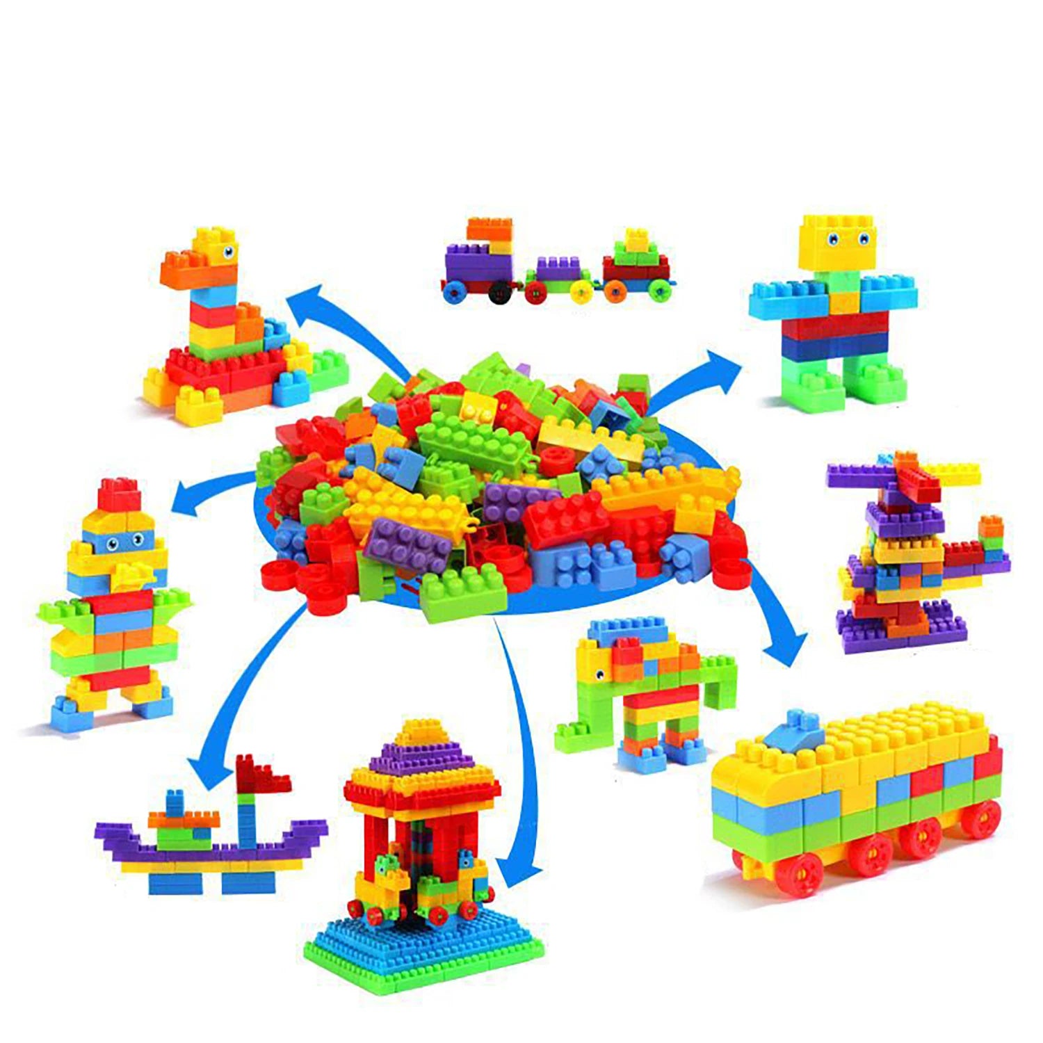 Large Building Blocks Set - 100 Pieces