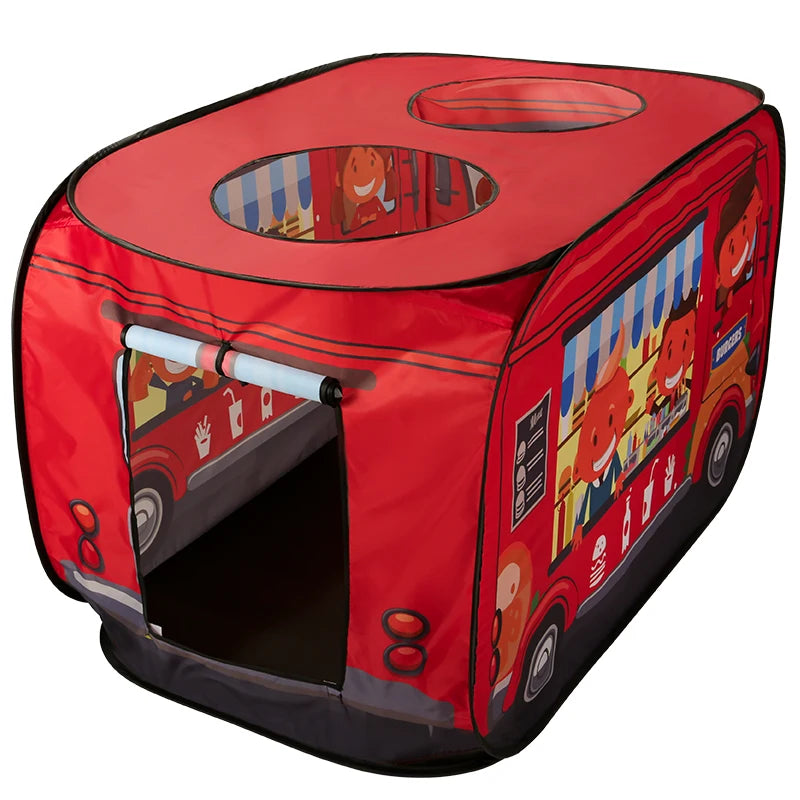 Pop-Up Play Tent - No Assembly Foldable Playhouse for Indoor & Outdoor Fun