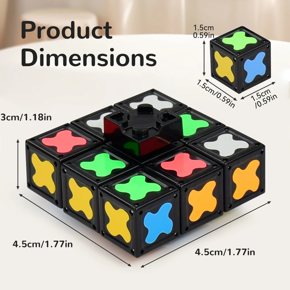 2-in-1 Magnetic Fidget Spinner & Cube - Transformable Stress Toy