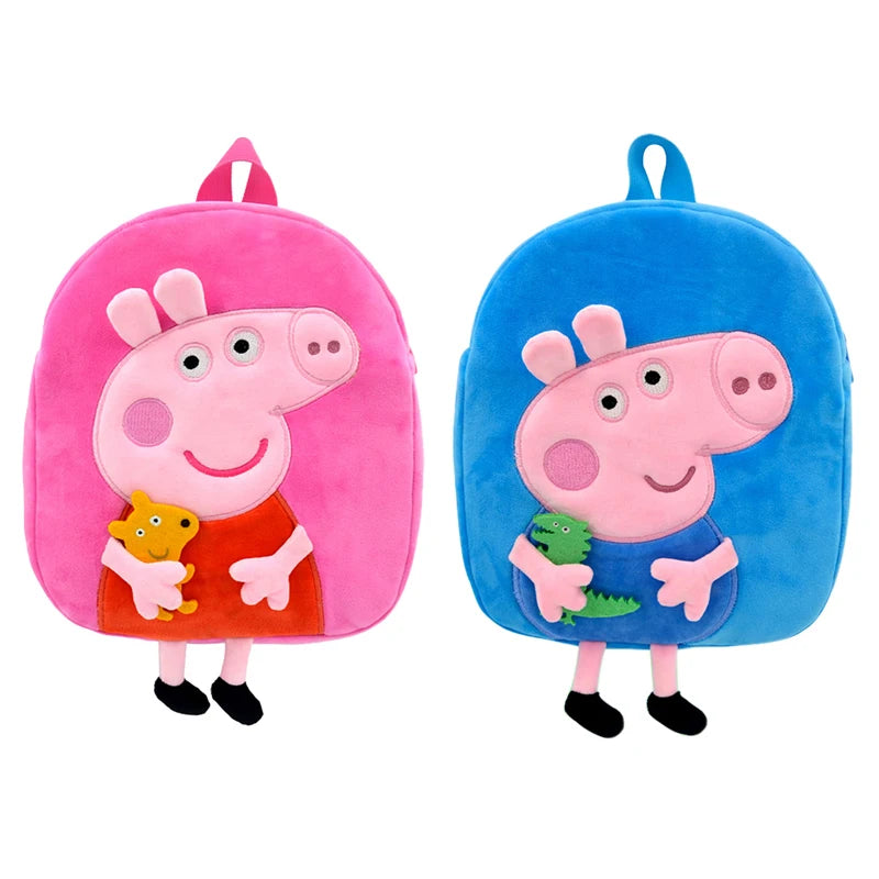 Peppa Pig Plush Backpack - Kindergarten School Bag 19cm