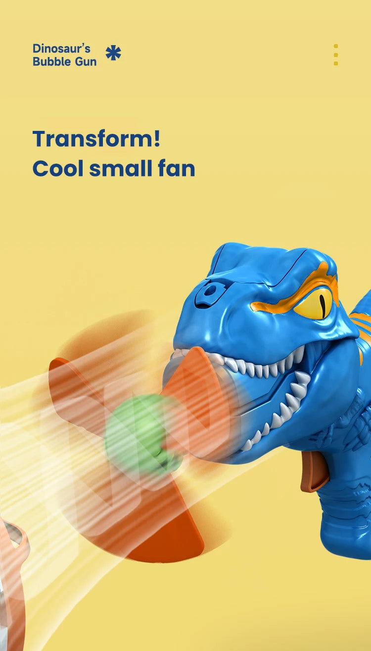 Dinosaur Bubble Gun – Electric Automatic Bubble Blaster for Kids