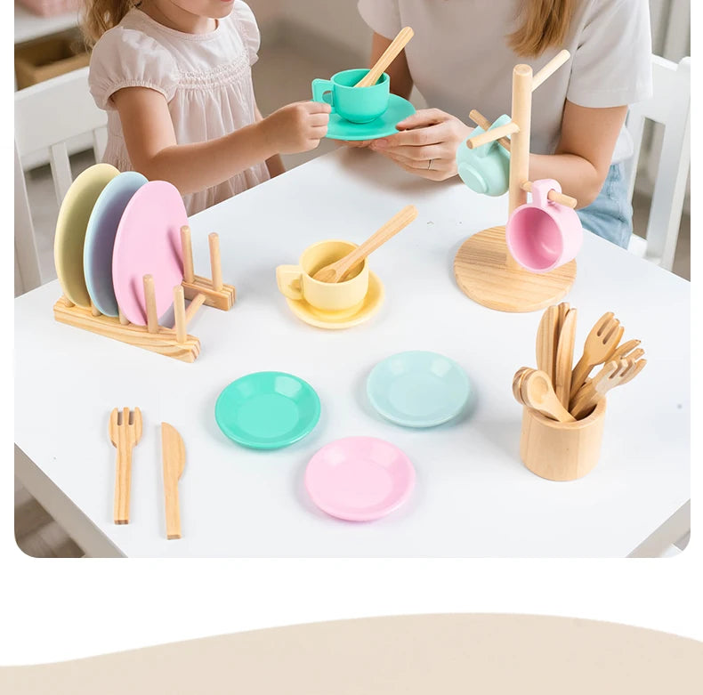 Wooden Pretend Tea Set