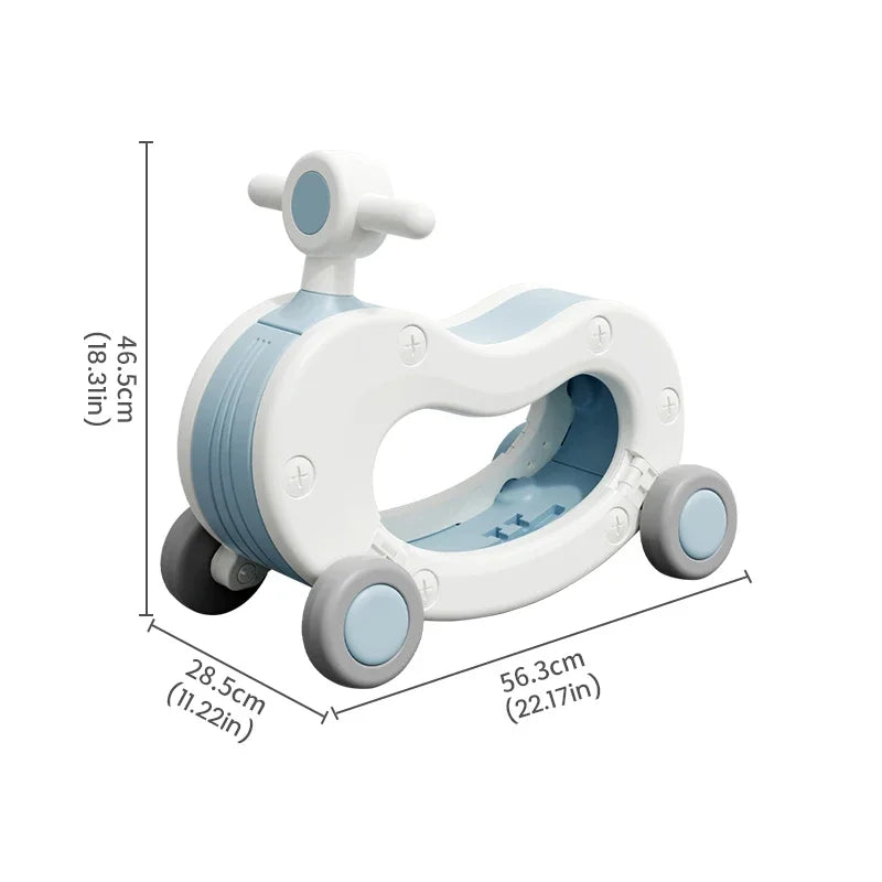 2-in-1 Ride-On Rocking Horse & Push Car